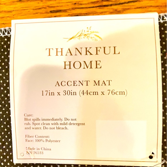 NWT: RUG-THANKFUL HOME ACCENT RUG- Dog - Low Profile & Fade Resistant - Picture 5 of 6